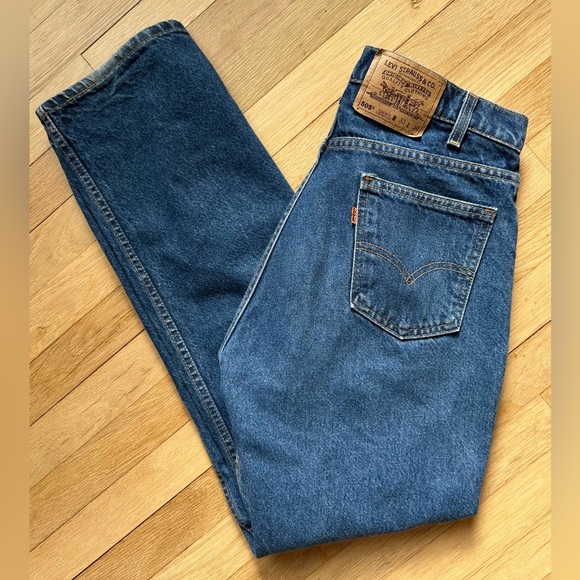 Levi's Other - Vintage Levi’s 505 Jeans Orange Tab Straight Leg Regular Fit Men’s 33x30 USA